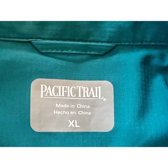 Pacific Trail Men’s Long Sleeve Woven Button-Up‎ Shirt XL Turquoise Teal EUC - Picture 7 of 9